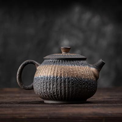 250ml Old Rock Clay Gilded Teapot Ceramic Anti-scald Heat-resistant Tea Set