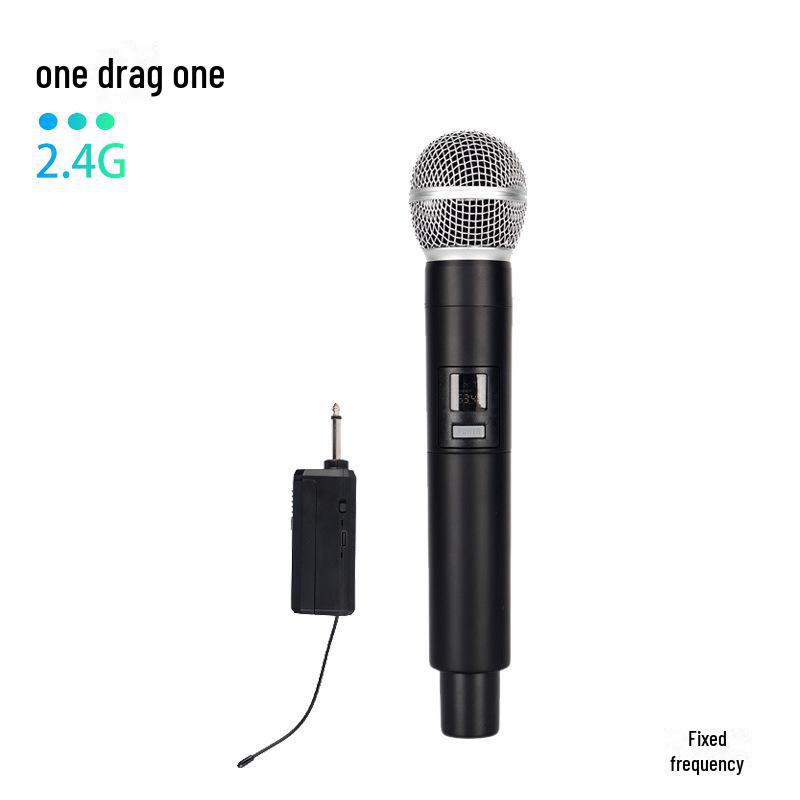 

Беспроводной ручной микрофон 2.4G для диапазона VHF/UHF — идеально подходит для домашнего караоке и записи живых выступлений 2.4G one-to-one