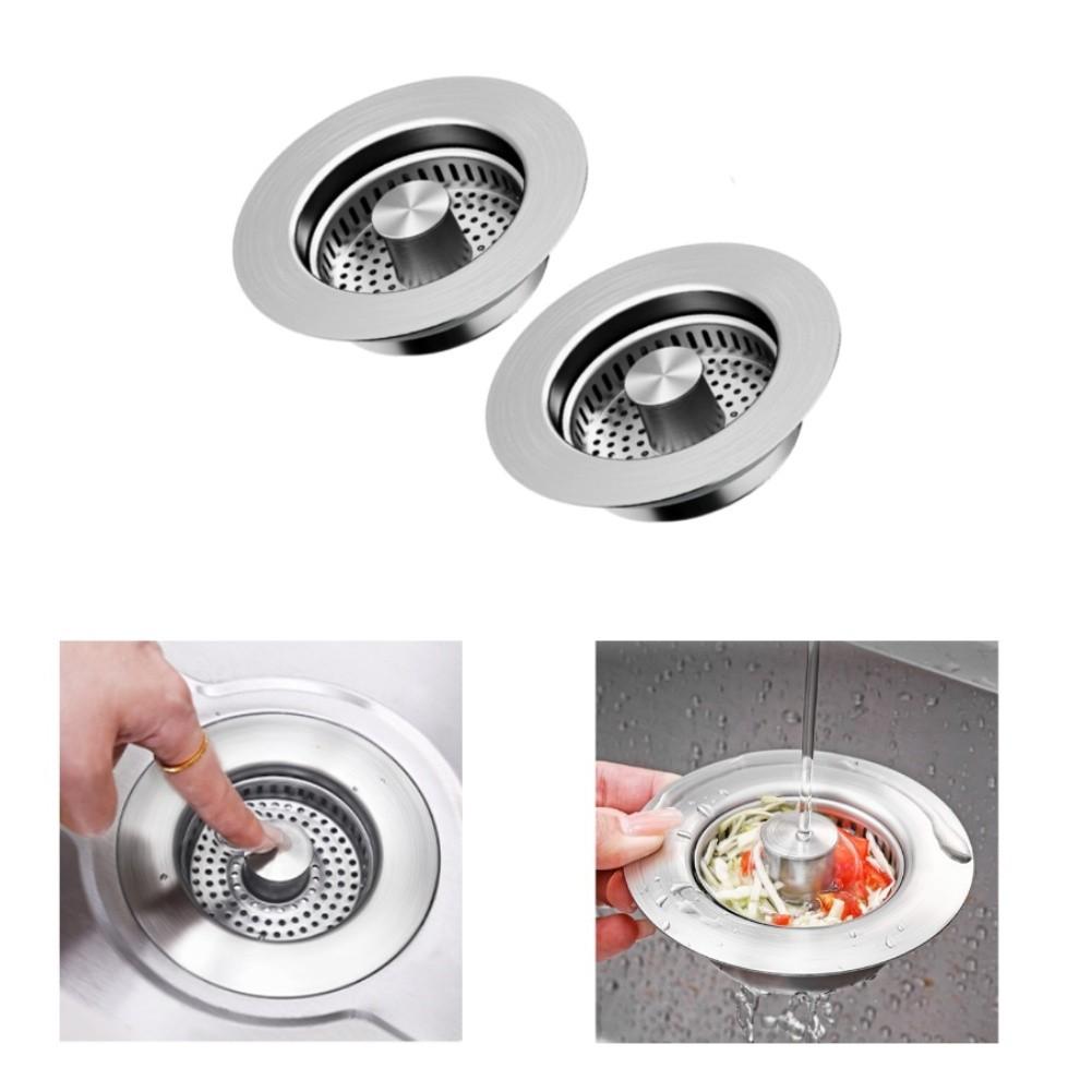 2 Pieces Upgrade Kitchen Sink Filter Sink Filter Stainless Steel Casing + Copper Core Plastic Cap For SIMPLICITY In Maintenance