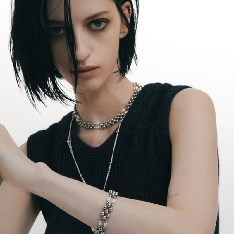 Dazzling Club Pearl Chain Bracelet