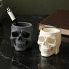 Unique Gothic Stationery Storage Skull Shape Pen Holder  Large Capacity Desktop Organizer  Matte Holder for Desk Finish PLA Cup Pens And Supplies