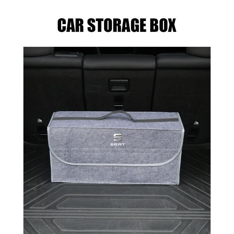 Car Soft Felt Storage Bag Organizer Car Foldable Trunk Bag Car Accessories For SEAT Arona Leon MK1 MK2 MK3 Leon Ibiza 6l 6j Altea Alhambra