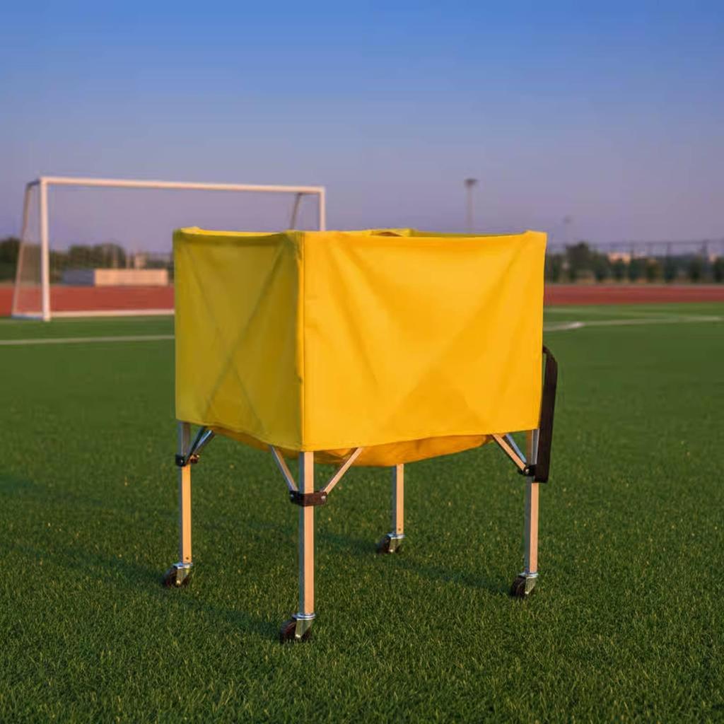 Foldable Ball Trolley Space Saving Folding Lightweight for Teachers
