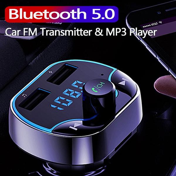

Автомобильный Bluetooth 5.0 FM-передатчик Громкая связь MP3 Музыкальный плеер Беспроводной аудио приемник QC3.1A Автомобильное зарядное устройство Автомобильный комплект