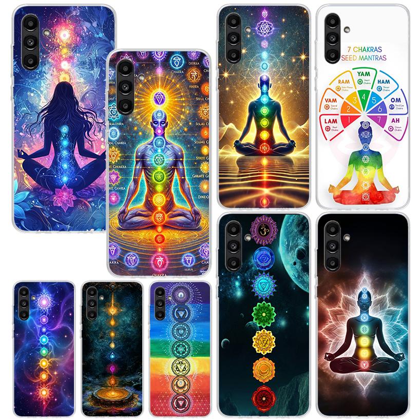 Yoga Chakra Spiritual Energy Universe Phone Case For Samsung Galaxy A17 A37 A57 A16 A26 A36 A56 A15 A25 A35 A55 A14 A24 A34 A54