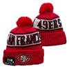 49er Team 2025 Autumn/Winter Wool Pom-Pom Knit Hat - Warm Embroidered Couple Style