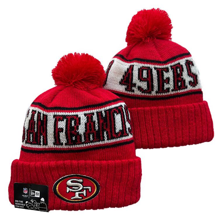 49er Team 2025 Autumn/Winter Wool Pom-Pom Knit Hat - Warm Embroidered Couple Style