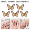 1Bag 3D Nail Charms Butterfly Shaped Nail Rhinestones for Women Elegant DIY Nails Art Decoration Accessories
