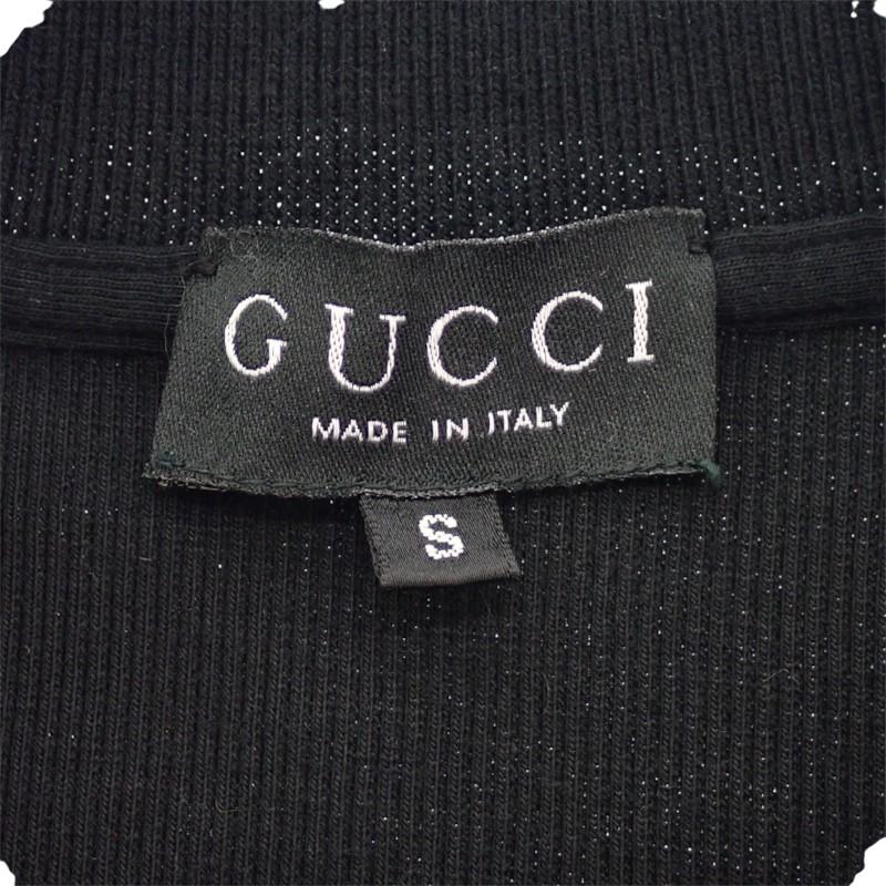 Gucci 262 5086 7915 S Polo Shirt Black Cotton Women