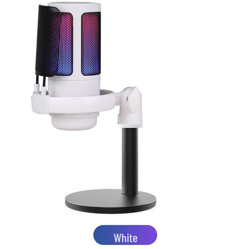 ME6S USB Condenser Microphone with Cantilever Bracket for Gaming, Live Recording, and Streaming.