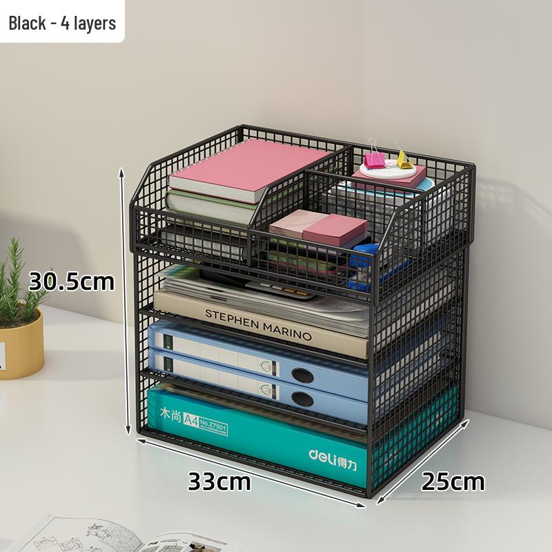 Multi-layer Desktop File & Bookshelf Organizer
