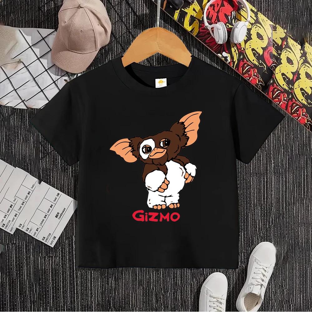 Gremlins Gizmo Children T-shirt Summer Short Sleeve Boy Girl Kids Tee Shirts Cartoon Anime Children's Clothes Top Birthday Gift