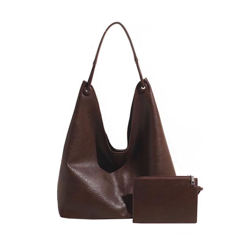 IELGY Retro Bag Fashion Simple High-End Feeling One-Shoulder Casual All-Match Tote Bag