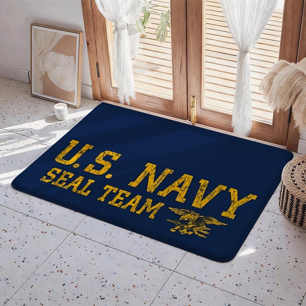 Military U US Navy Seals Floor Mat Eco  Flannel Doormat Non Slip Odorless Indoor Floor Rug Soft Short Plush Home Mat