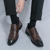 Fashion Italy Pointed Toe Leather Shoes Men Luxury Oxfords Classic Business Formal Office Men Shoes Boos Dress Men Black Wedding Shoes
