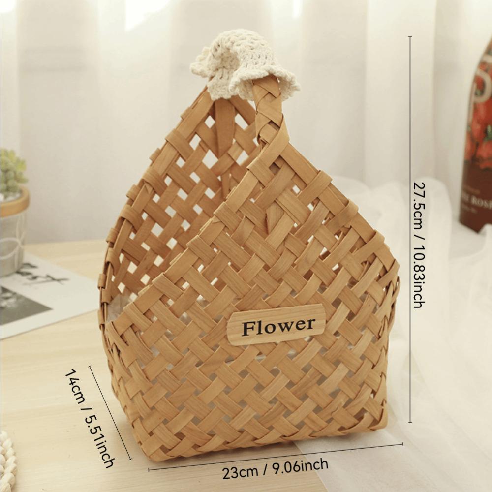 Geflochtener Korb Weidenkorb Handgeflochtener Blumenkorb Langlebiger Blumenarrangement-Korb Foto-Requisiten