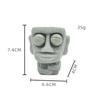 Creative Squeeze Stone Man Stress Toy Soft Rebound Moai Statue Funny Eyes Expression Relaxing Gift for Children Adults