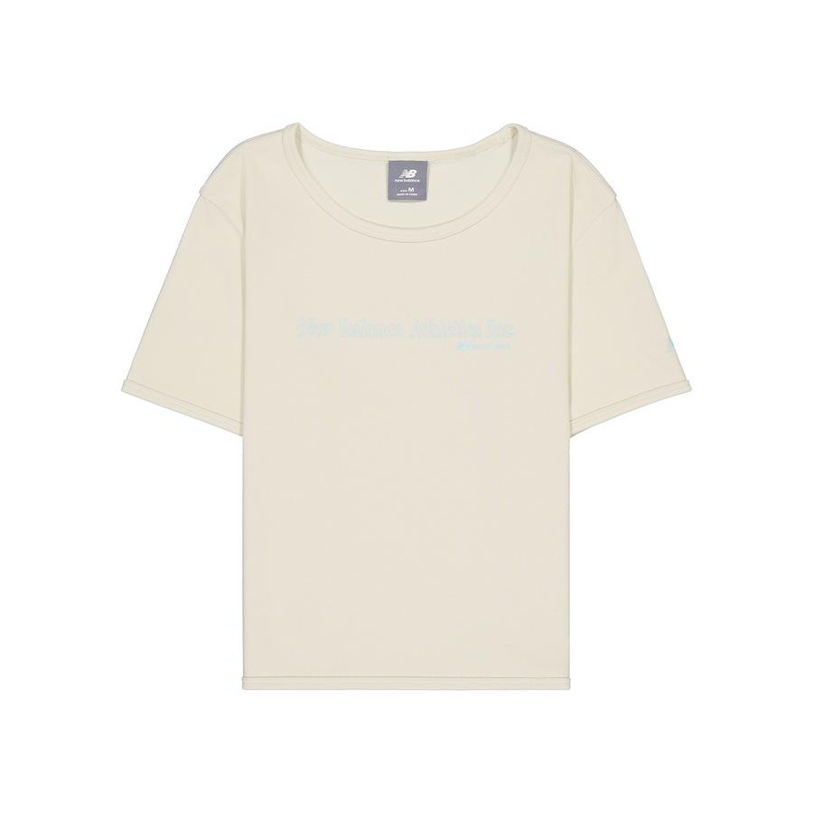 New Balance Drop Shoulder Sleeve T Shirt Women s Beige NEE36062-LBE L