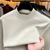 Autumn And Winter Men'S Crew Neck Long-Sleeved Jacquard Sweater Casual Warm And Skin-Friendly Knitted Bottoming Shirt