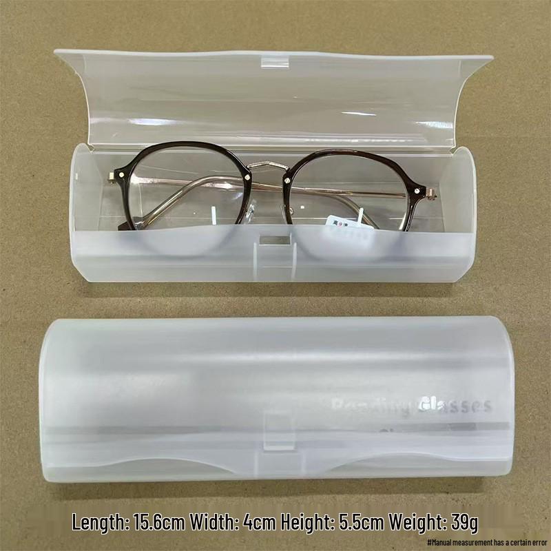 Lightweight Semi-transparent Hard Plastic Glasses Case - PP High-grade Reading Glasses Storage Box