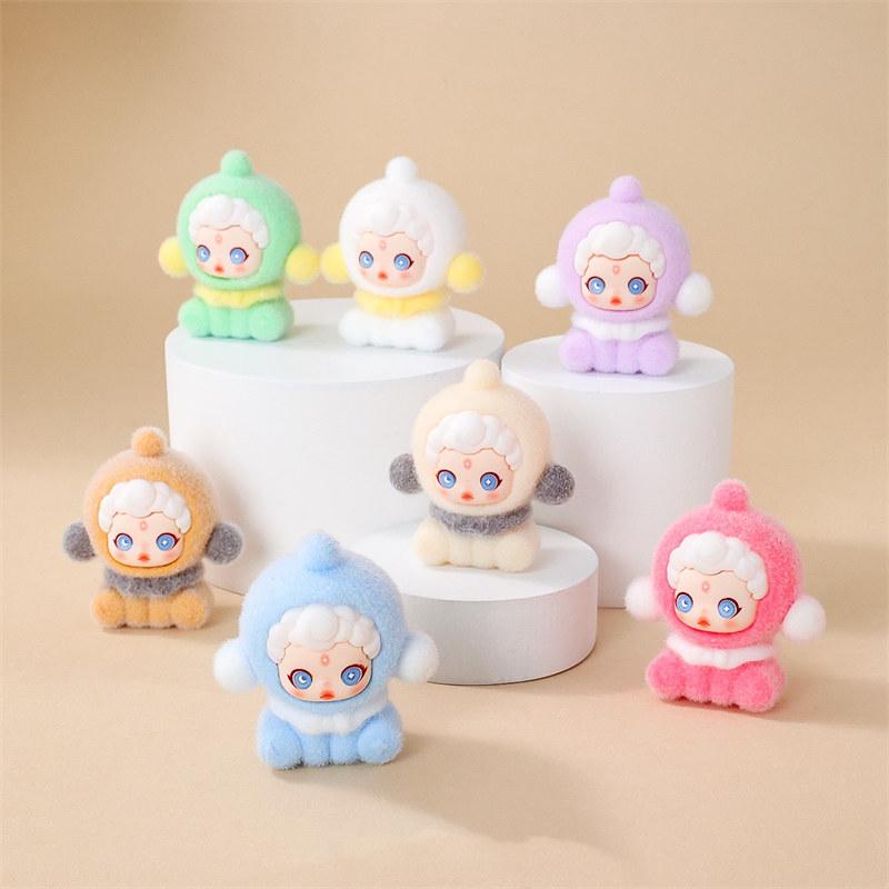 8pcs/set Sitting Girls Plush Dolls Mini Cute DIY Toys Desktop Ornaments