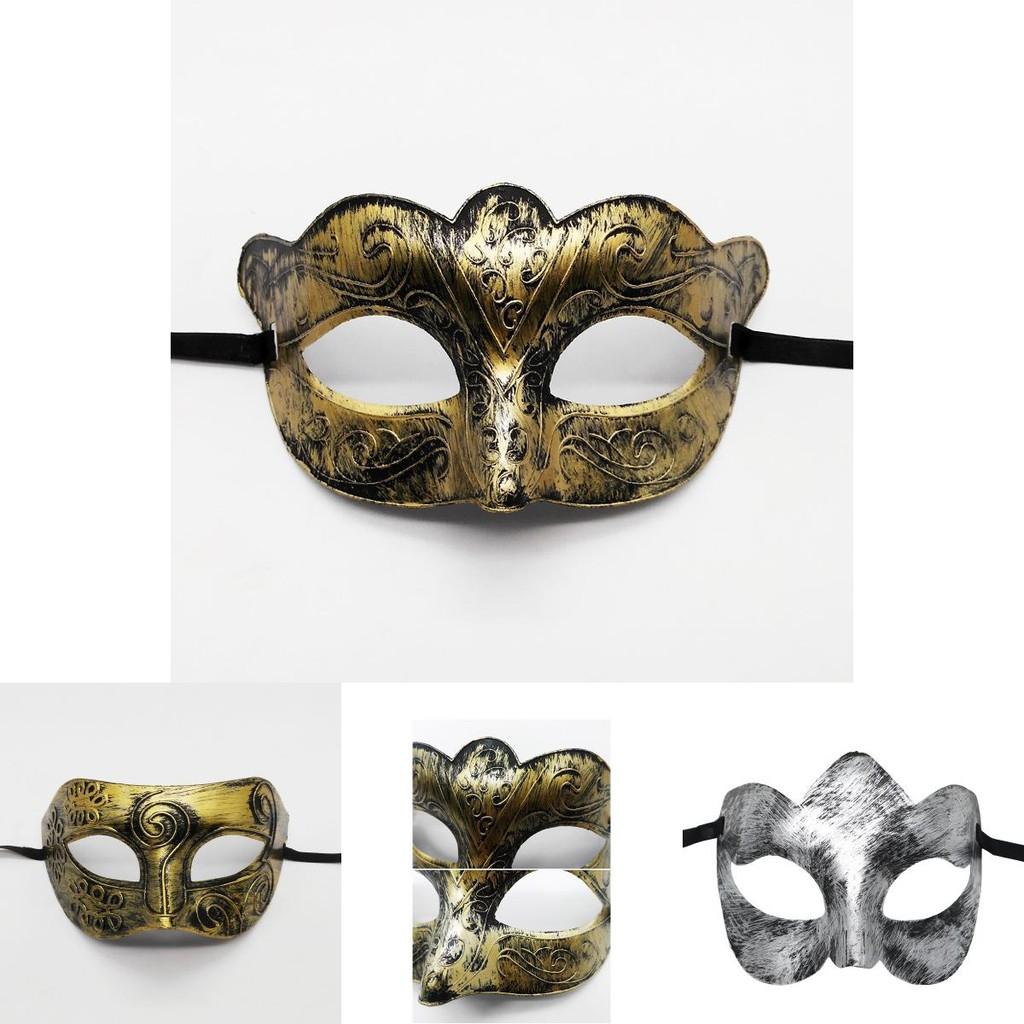 Tajemná andělská Halloweenská párty maska Vintage Jazzová maska s plochou hlavou pro muže