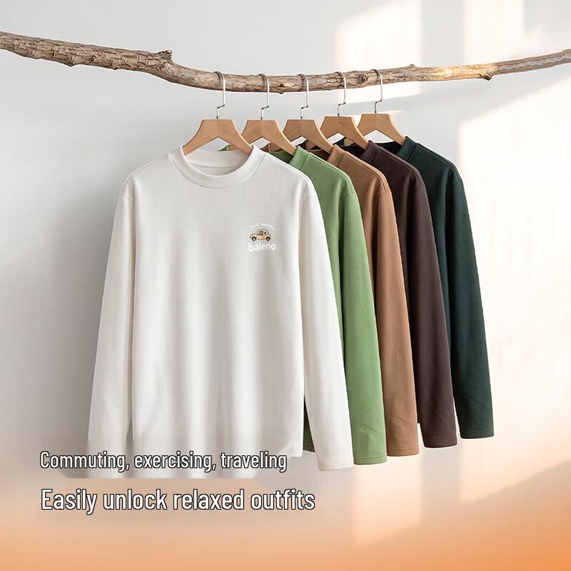 Baleno Men's Thermal Mock Neck Long Sleeve T-Shirt