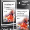 Double-Sided Acrylic Table Sign Holder - Strong Magnetic Transparent Display Stand