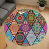 1pc Mandala Colorful Round Chair Mat Area Rug - Non-Slip, Floor Mat for Office, Bedroom, and Indoor Decor C1118195