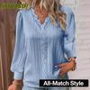 Women's Fashion Casual Long Sleeve V-Neck Blouses & Shirts