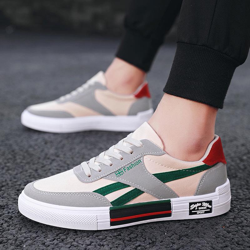 2023 Trendy Korean Style Men's Canvas Shoes - Black & White Versatile Warm Casual Sneakers