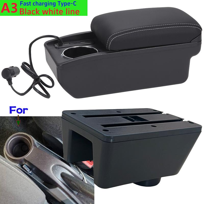 Gjbn8 For Seat Ibiza Armrest Box For Seat Ibiza 6j Ibiza 6L Car Armrest Auto Storage Box Retrofit Parts Interior Car Accessories