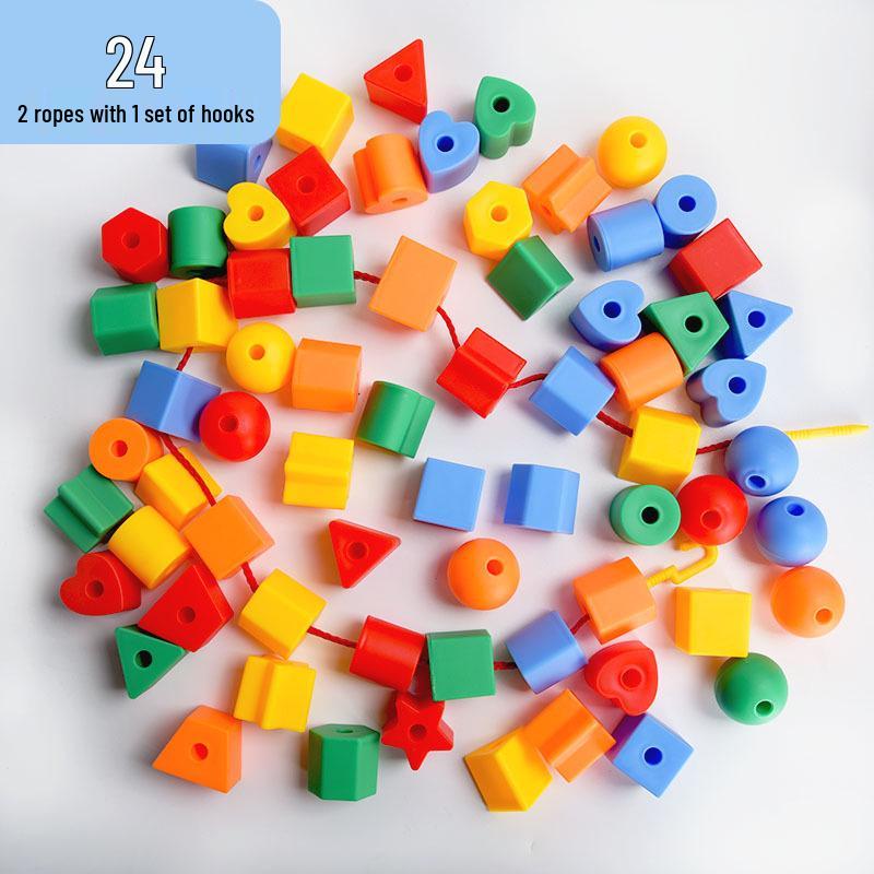 Children s DIY Large-Bead Building Blocks Set - Handmade Educational Gift