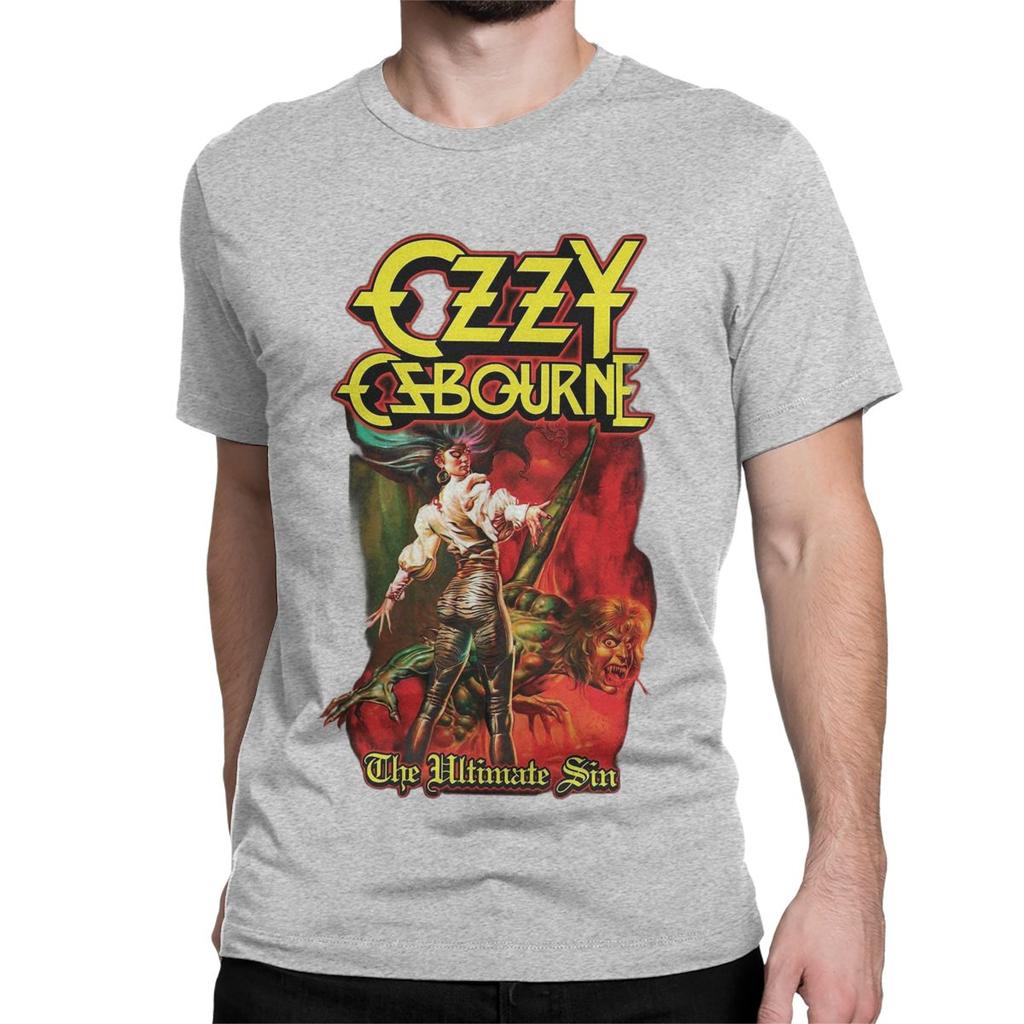Punk Band Rock Music T Shirts Men Women 100% Cotton  T-Shirts Round Neck Ozzy Osbourne Tee Shirt Short Sleeve Clothing Adult