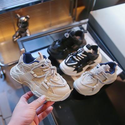 Kindersportschuhe Frühling und Herbst neue Mädchen Dad-Schuhe atmungsaktives Mesh lässig vielseitig Jungen Laufschuhe Tide