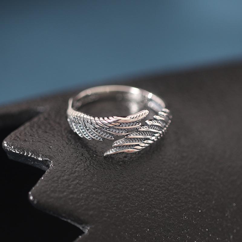

Gothic Punk Angel Demon Wing Rings For Women Men Copper Color Adjustable Opening Ring 2025 New Personality Zircon