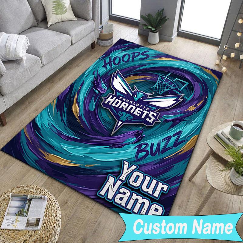 Custom NameCharlotte Logo Art Carpet, Indoor Rug, Chair Rug, Living Rooms, Doormat Made From Polyester Home Decor Birthday Christmas Gifts