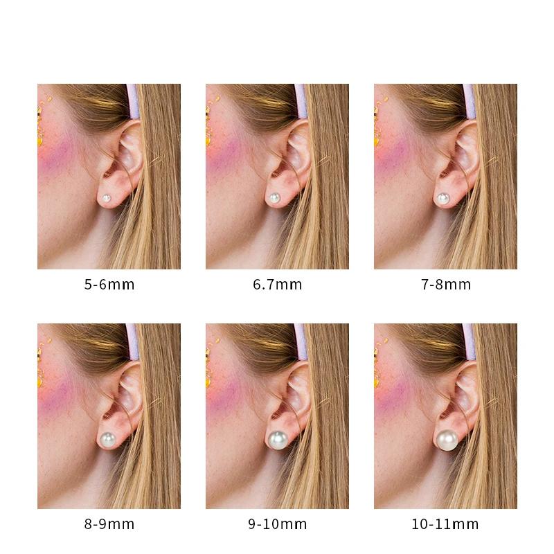 Trumium 100% 925 Silver Handpicked Freshwater Natural Pearl Stud Earrings for Women High Quality Simple Pearl Earring