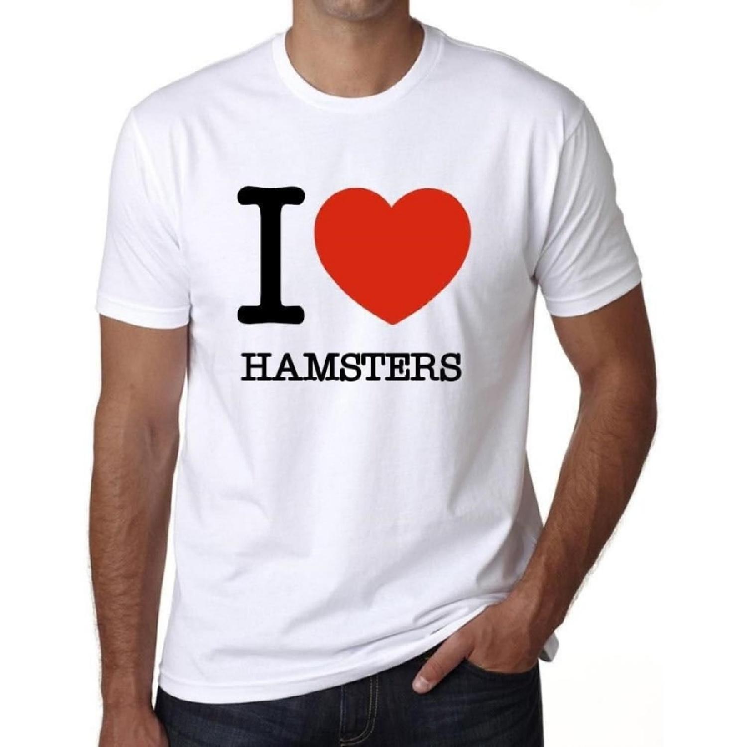 Men s Graphic T-Shirt I Love Hamsters Eco-Friendly Limited Edition Short Sleeve Tee-Shirt Vintage Birthday Gift XXXXXL белый
