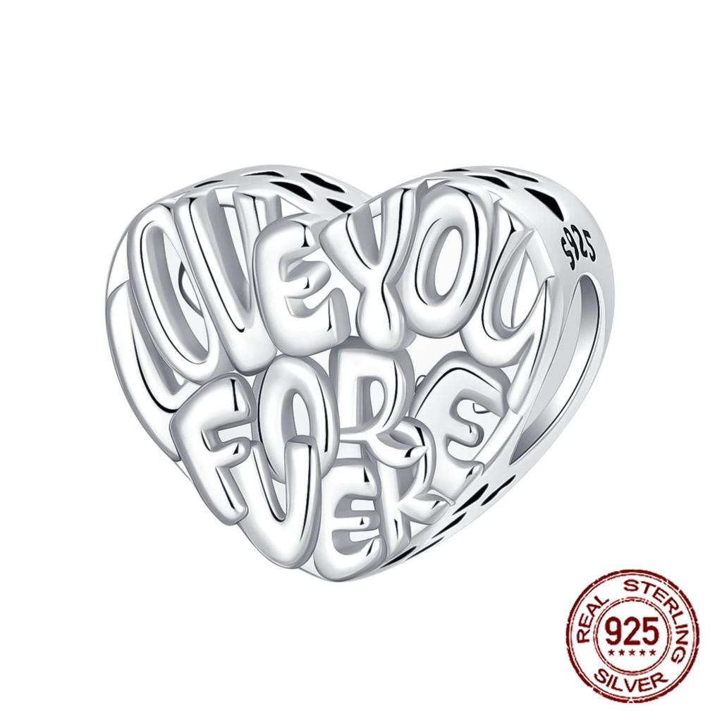 925 Silver Family Grandma Love You Mother Beads Pandent Charm Fit 4MM Hole Diameter Bracelet DIY Bead Ms Jewelry Gift