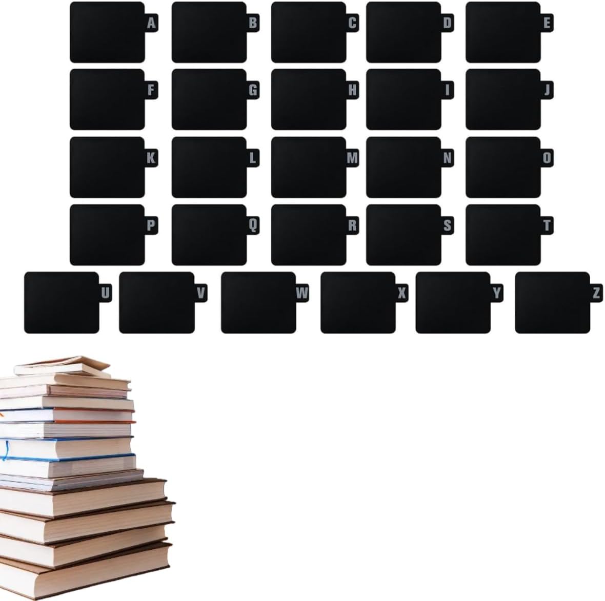 26-delige set vinylplaten scheider A-Z zwarte vinylplaten alfabetische sorteerhulp Geschikt voor vinylplatenopslag/thuis/klaslokaal bibliotheek boeken sor