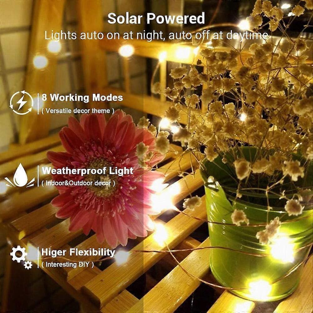 2 Pack Solar String Lights, Total 144FT 400 LED Outdoor Solar Fairy Lights,  Waterproof Mini LED Solar String Lights,Warm White