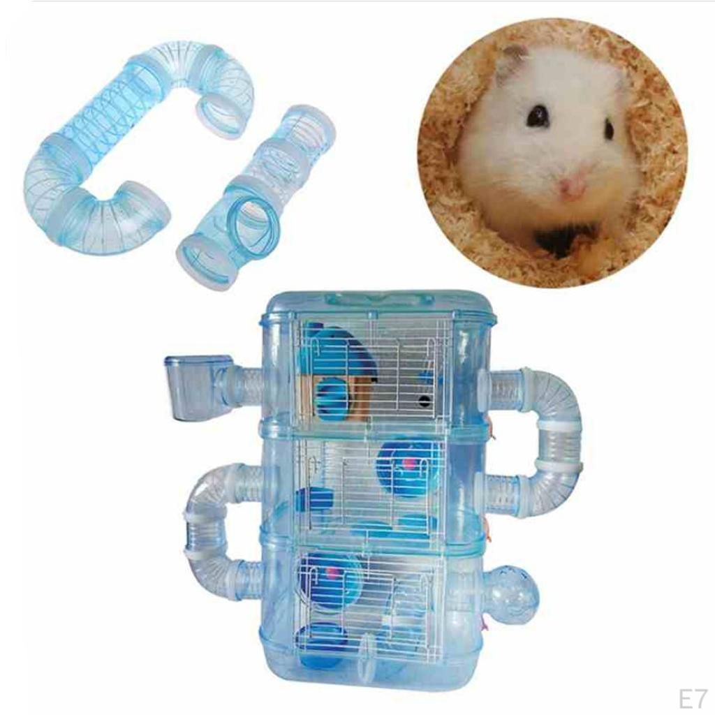 Hamster Tube Tunnel Toy Hideout Plastic Cage Playing Hut for Gerbil Rat Mice Small