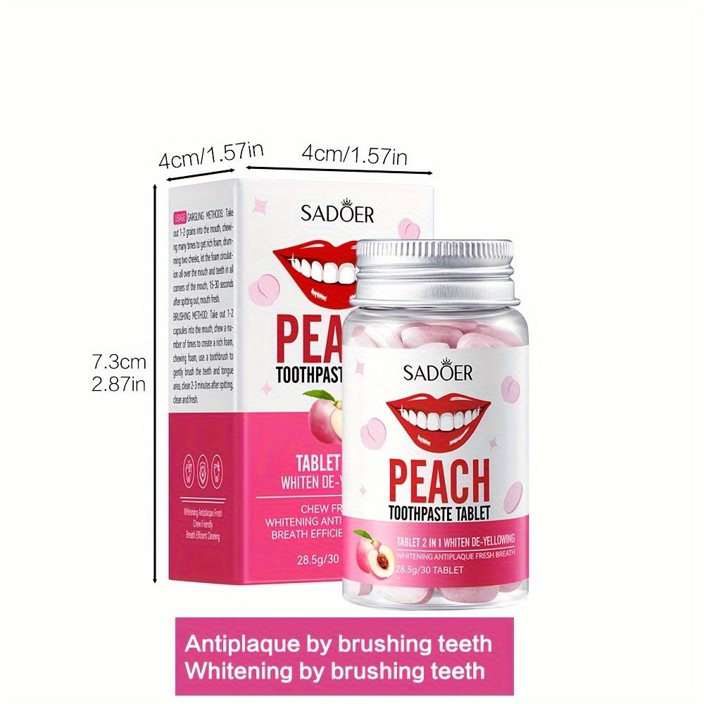 Lahvička Broskvová Žvýkací Pevná Zubní Pasta Tablety Odbarvující & Čisticí Série Pevných Zubních Past