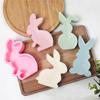 New Cute Rabbit Scented Candle Silicone Mold DIY, Gypsum Animal Ornaments for Home Decoration In Stock