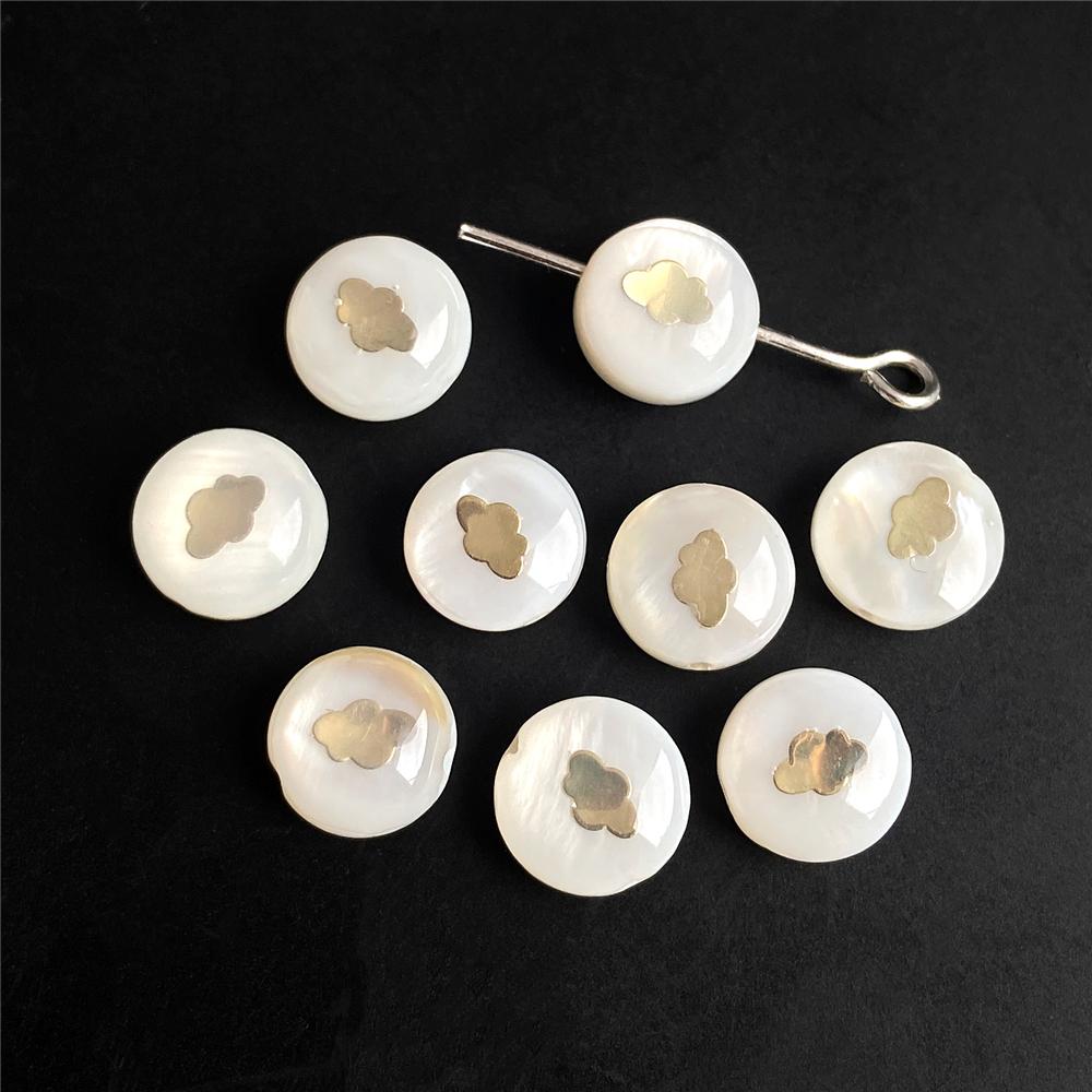 Shell Bronzing Moon Star Hearts Bead Charm Round White Freshwater Pearl of Shell Bead for Jewelry Making Diy Necklace Accessory