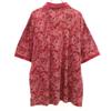 L.L.Bean 80s 90s Old Floral Short sleeve Polo shirt M Red Kanoko Outdoor Men's Used