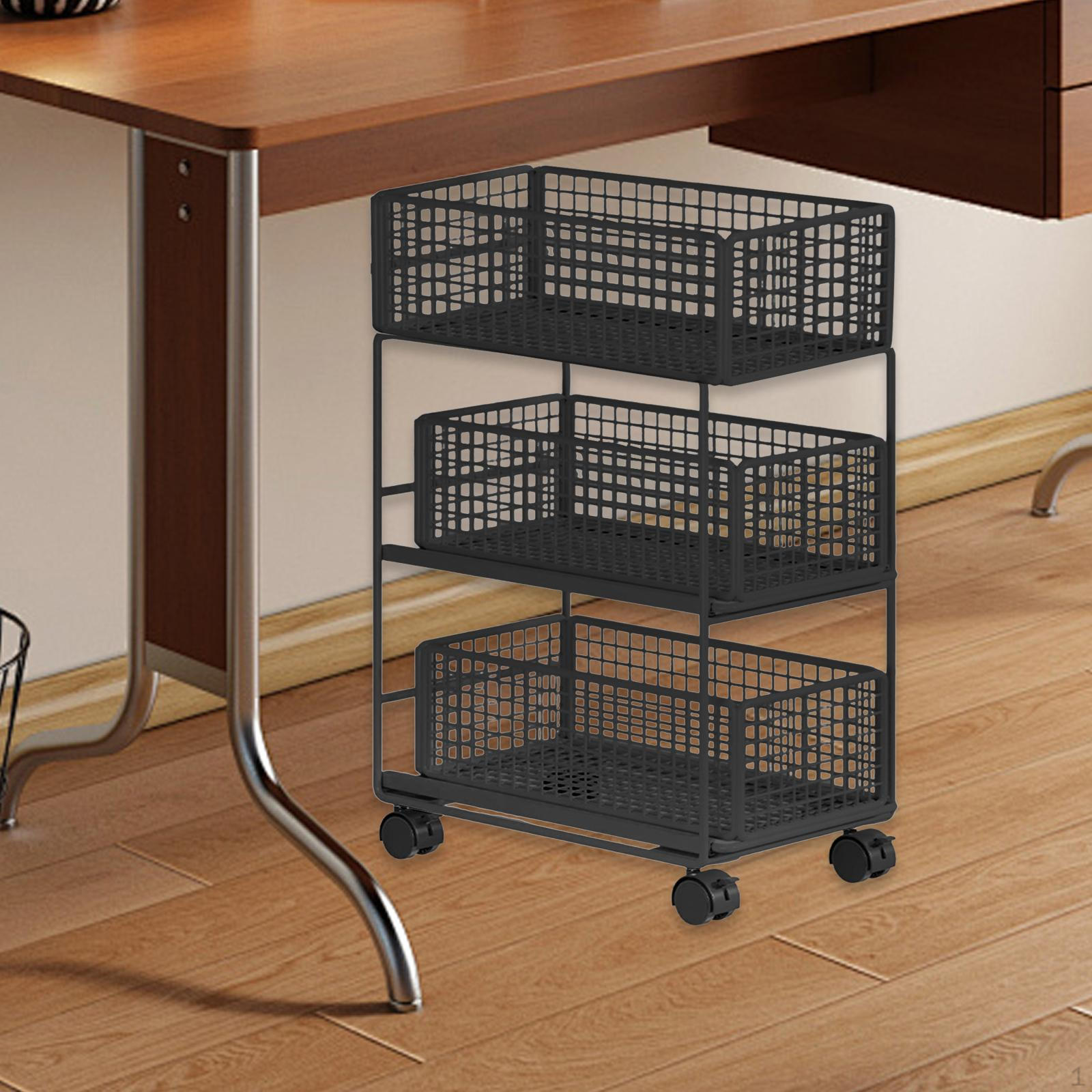 

Мобильная тележка-органайзер на колесиках для хранения файлов в жилых помещениях L