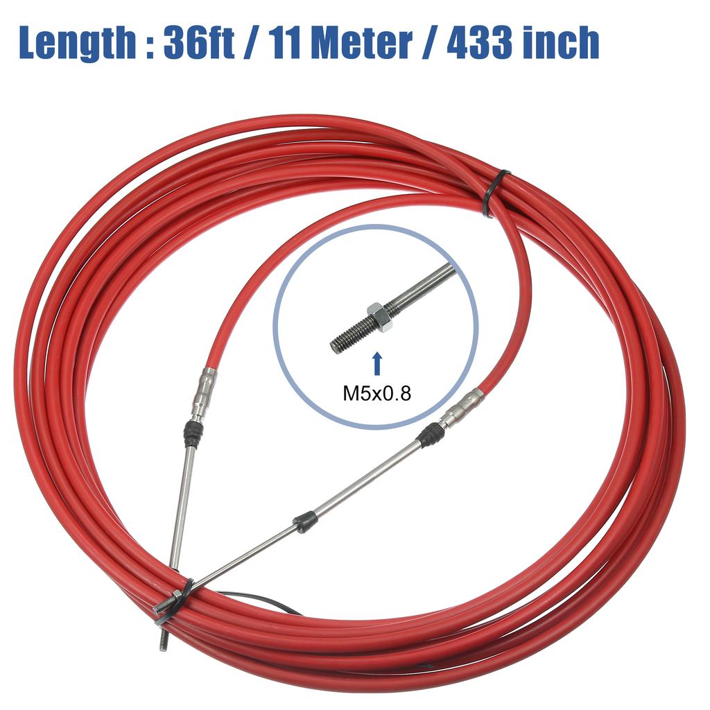Motoforti 1pcs 8/9/10/11/12 Meter Marine Type 3300 / 33C Throttle Shift Remote Control Box Cable for Yamaha Outboard Engine