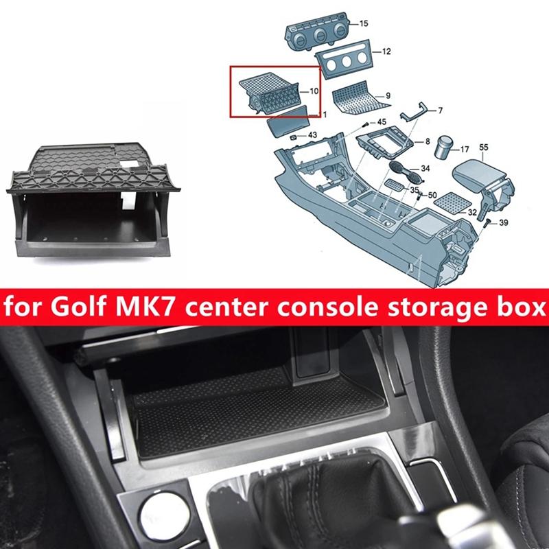 Altamente Raccomandato. Scatola Portaoggetti per Console Centrale Auto 5GG863391 Per VW Golf MK7 5GG 863 391